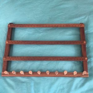 Wooden earring organizer